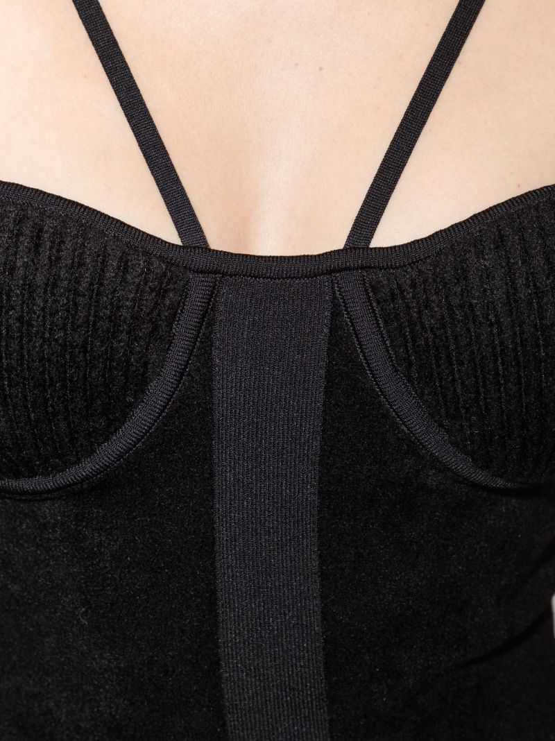 Black Flared Knit Mini Dress
