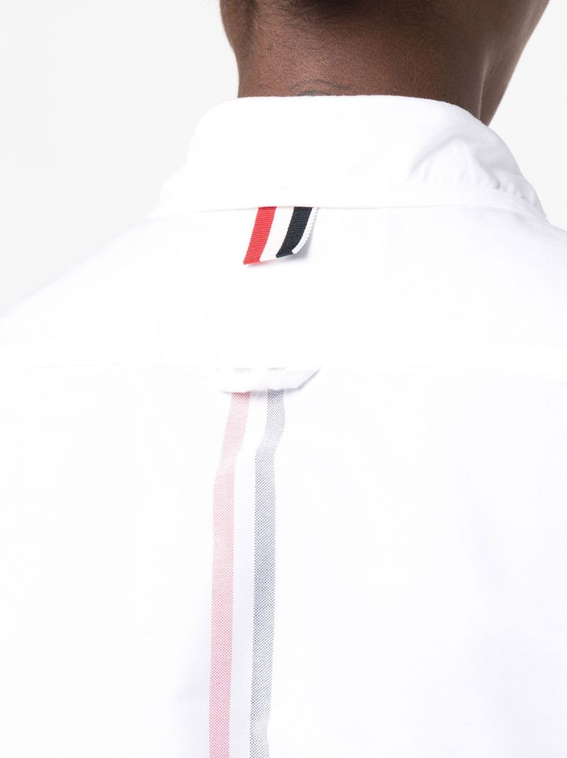 White Back Stripe Cotton Shirt