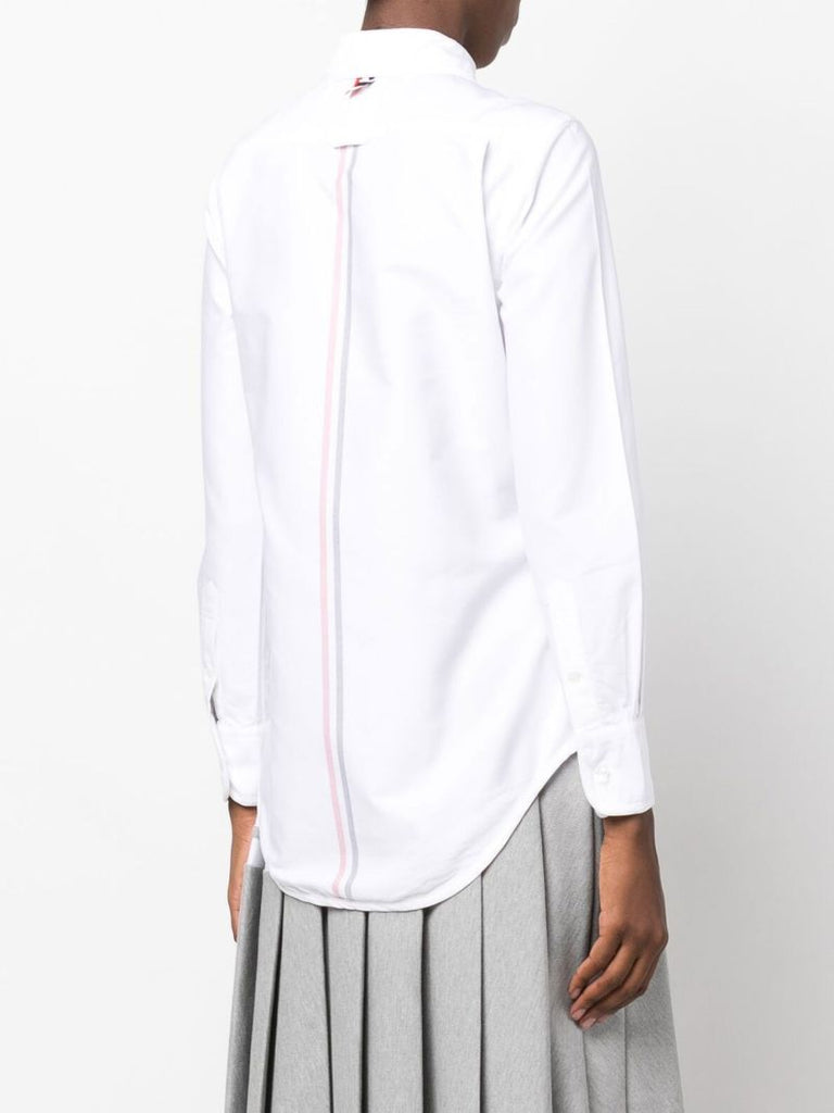 White Back Stripe Cotton Shirt