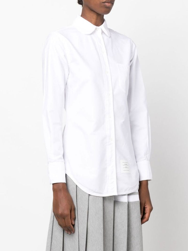 White Back Stripe Cotton Shirt