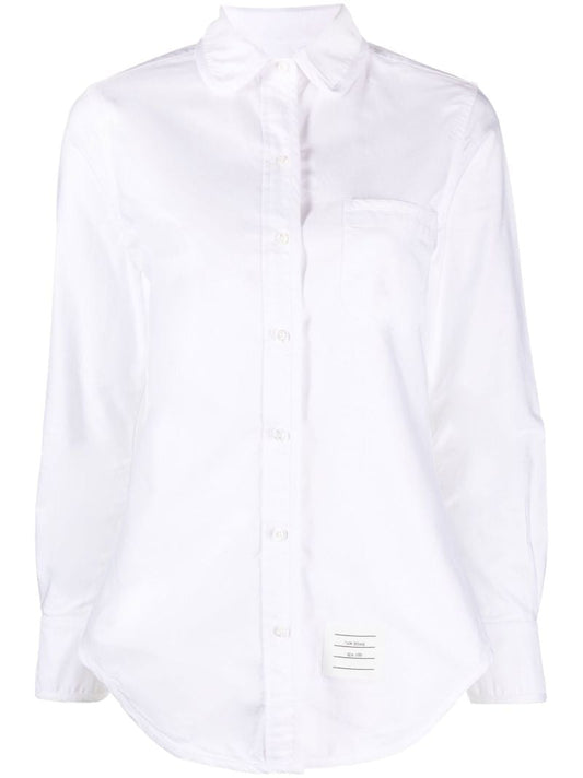 White Back Stripe Cotton Shirt
