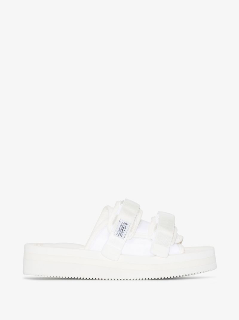 White Moto-vpo Canvas Sandals