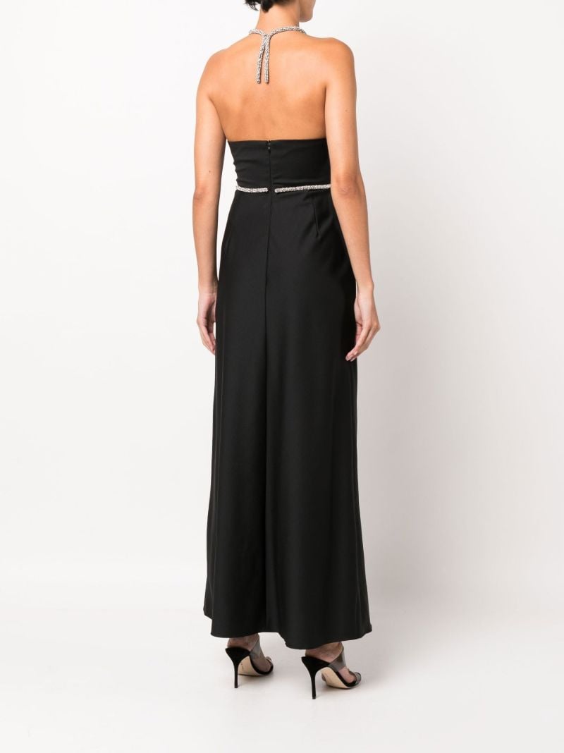 Black Crystal Rope Disconnect Dress