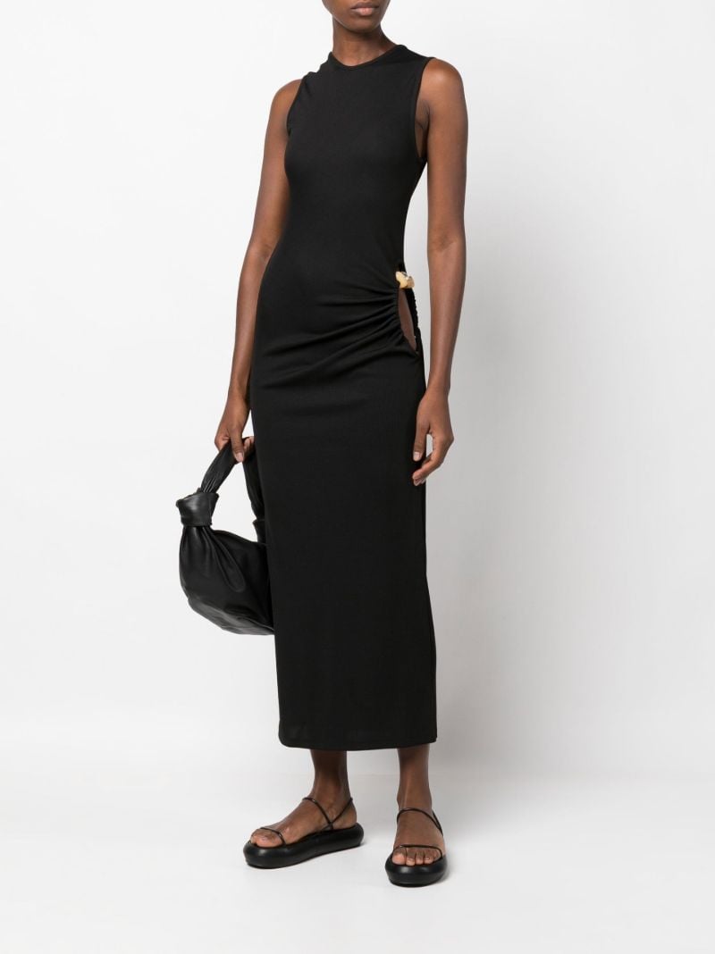 Black Quartz Cut-out Midi Dress