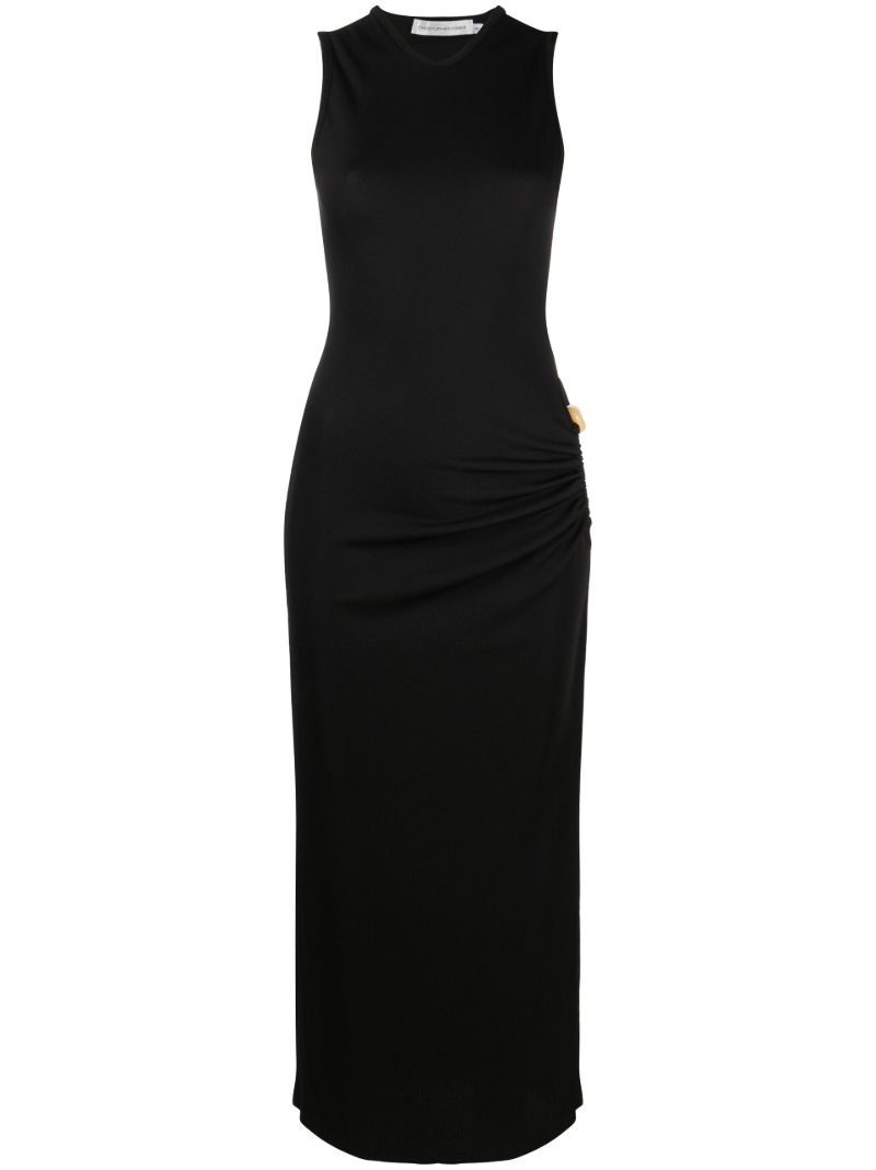 Black Quartz Cut-out Midi Dress