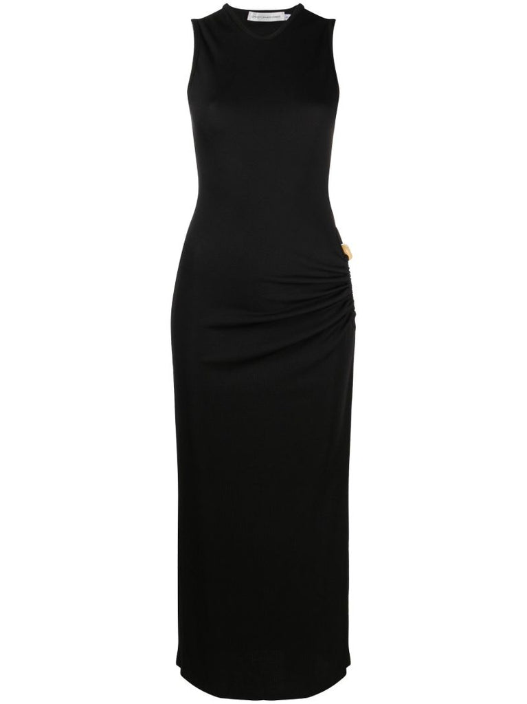 Black Quartz Cut-out Midi Dress