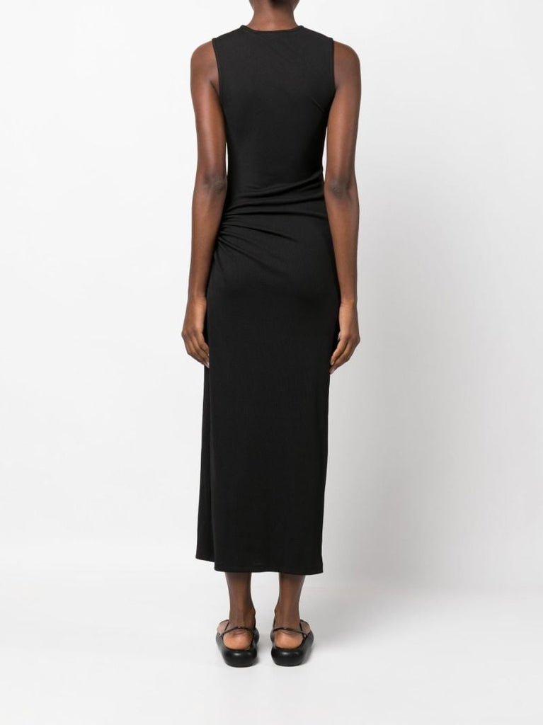 Black Quartz Cut-out Midi Dress