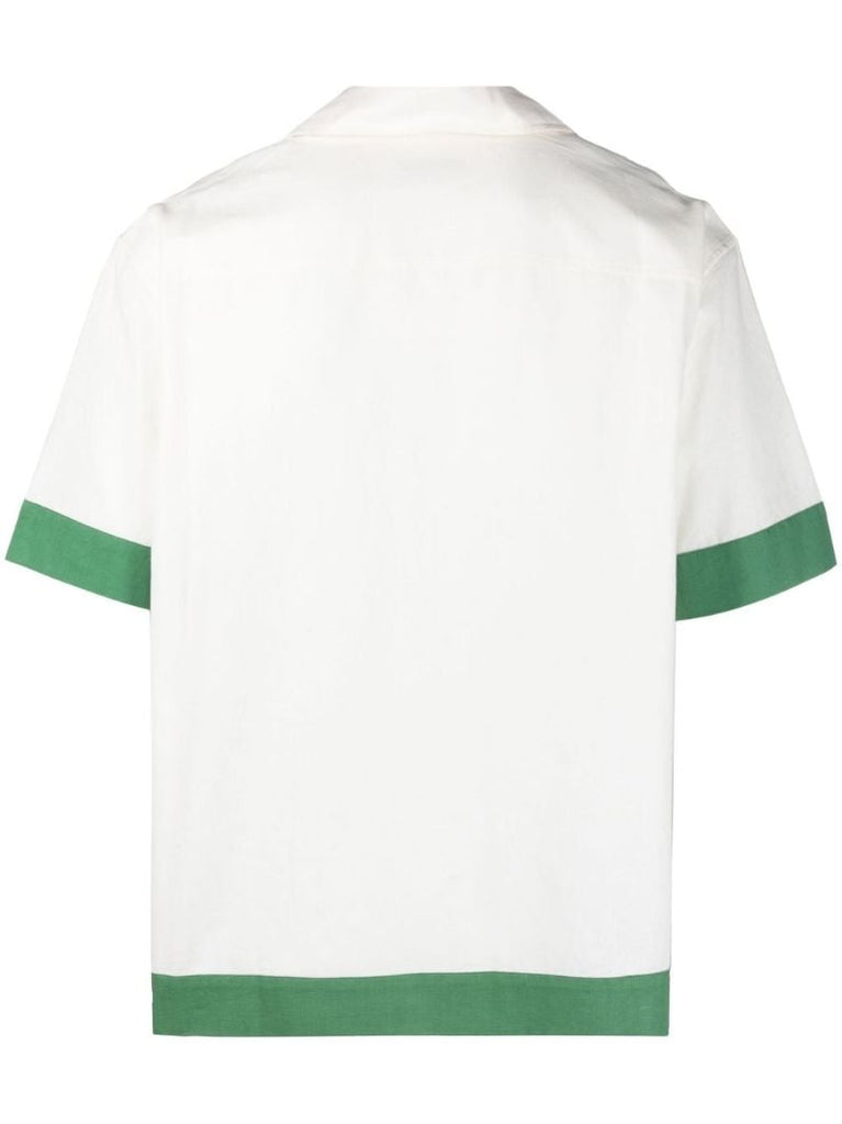 White Primary Sailboat Embroidered Shirt