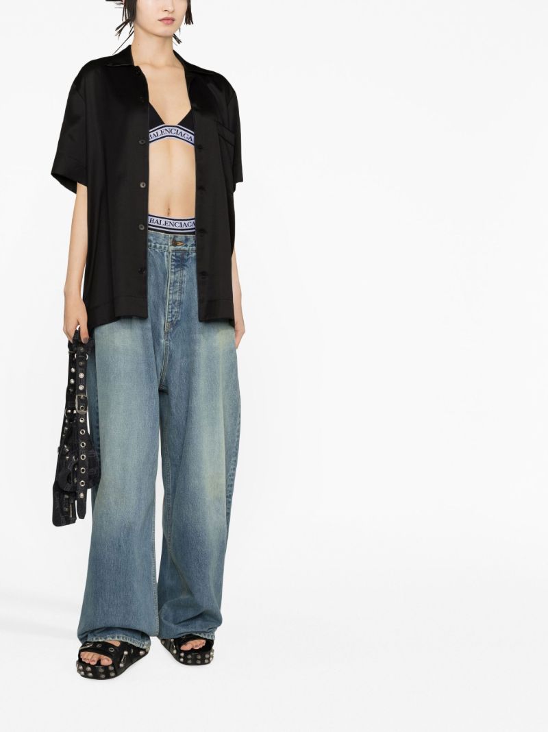 Blue Wide-leg Jeans