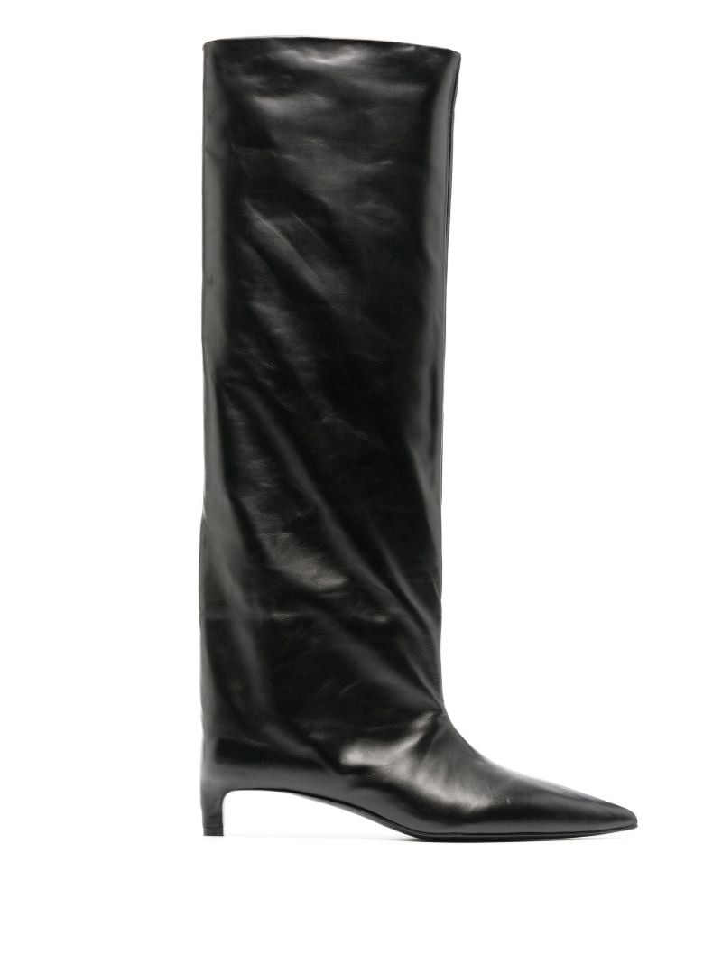 Black 35 Knee-high Leather Boots