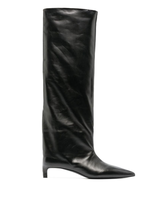 Black 35 Knee-high Leather Boots