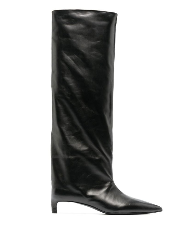 Black 35 Knee-high Leather Boots