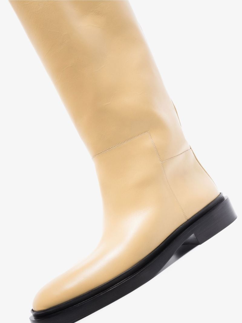 Neutral Knee-high Leather Boots