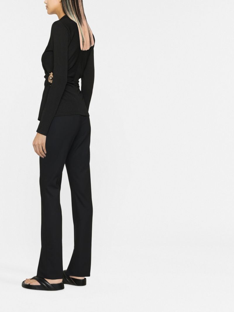 Black Orbit Ruched Top