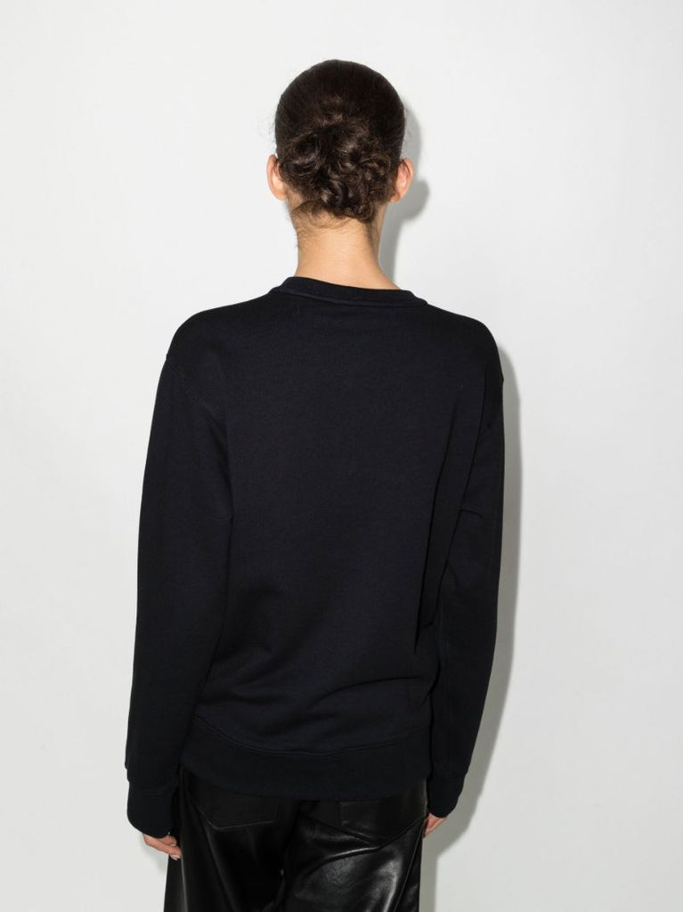 Black Tiger Embroidered Cotton Sweatshirt