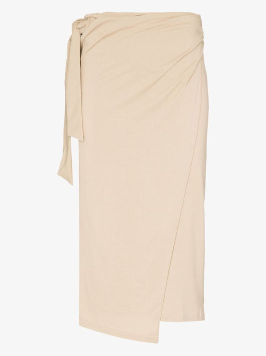 Neutral the Origami-drape Wrap Midi Skirt
