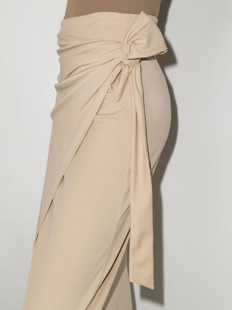 Neutral the Origami-drape Wrap Midi Skirt