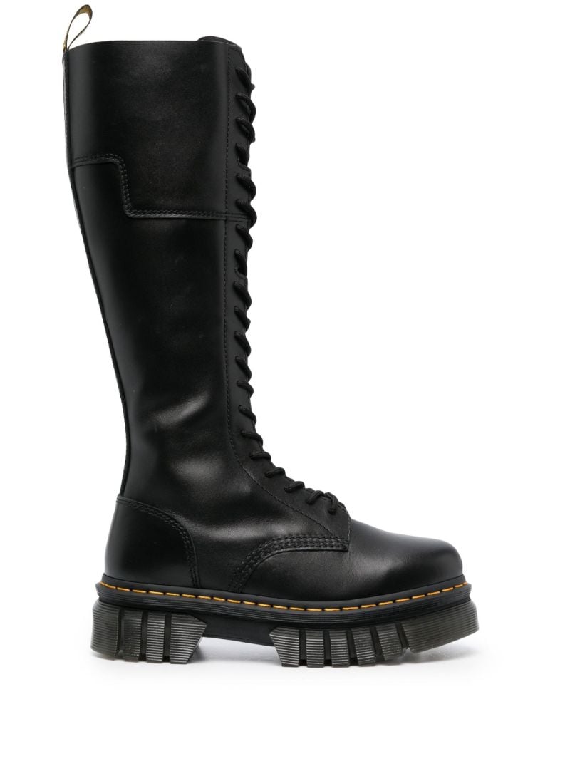 Black Audrick Leather Knee-high Boots