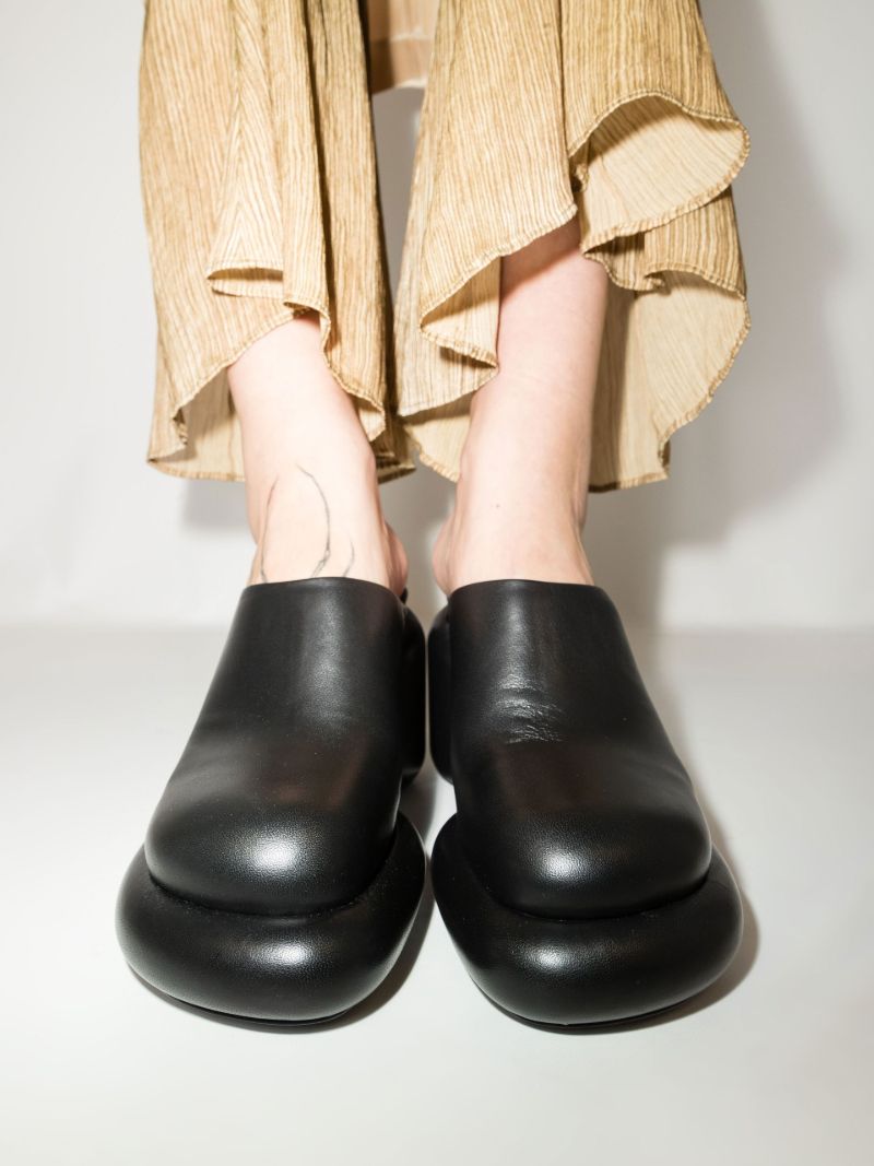 Black 95 Leather Mules