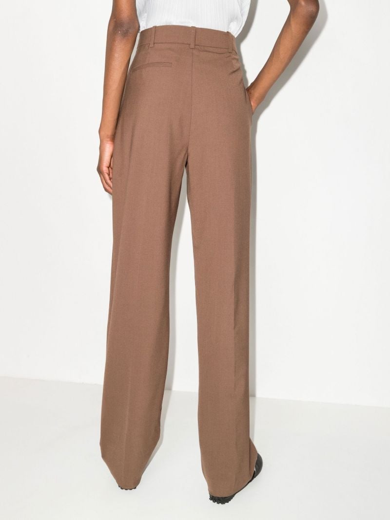 Brown Adrien Pleated Trousers