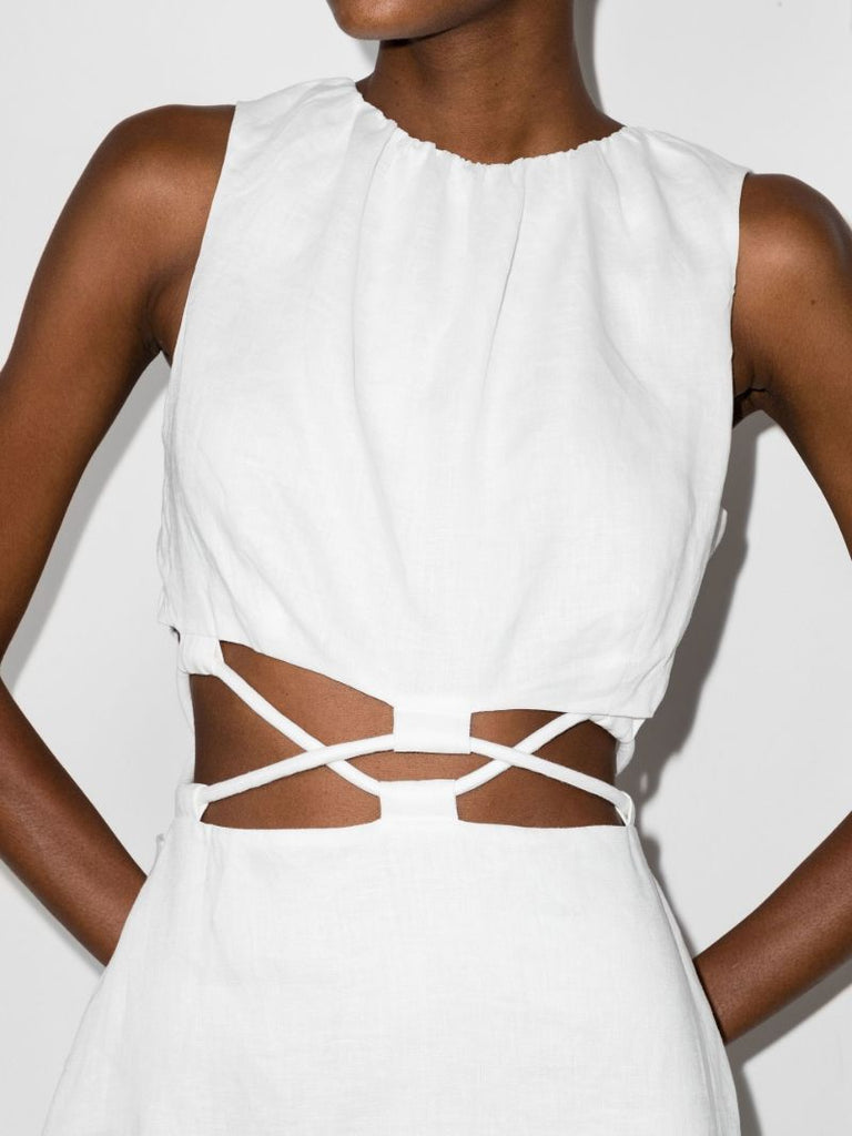 White Mayra Cutout Maxi Dress