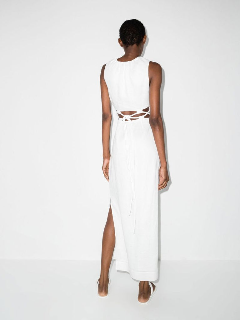 White Mayra Cutout Maxi Dress