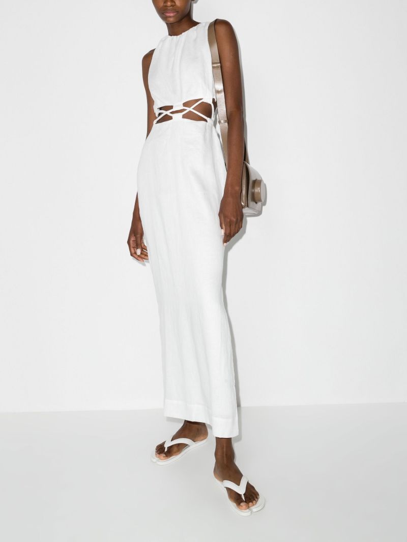 White Mayra Cutout Maxi Dress