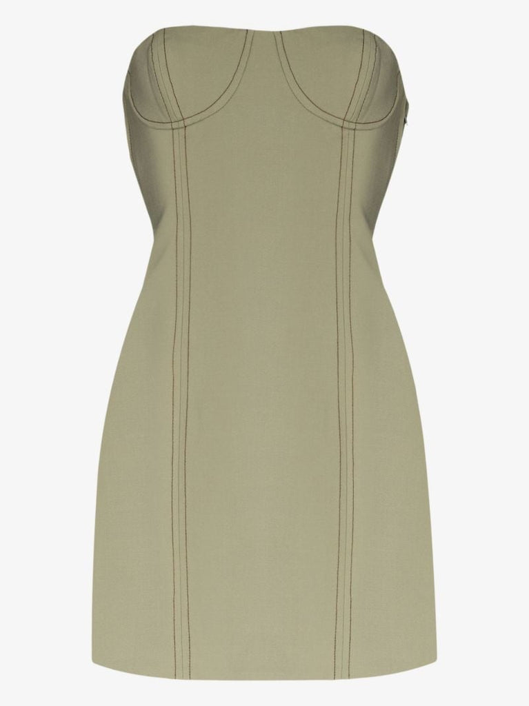 Green Adrien Bandeau Mini Dress