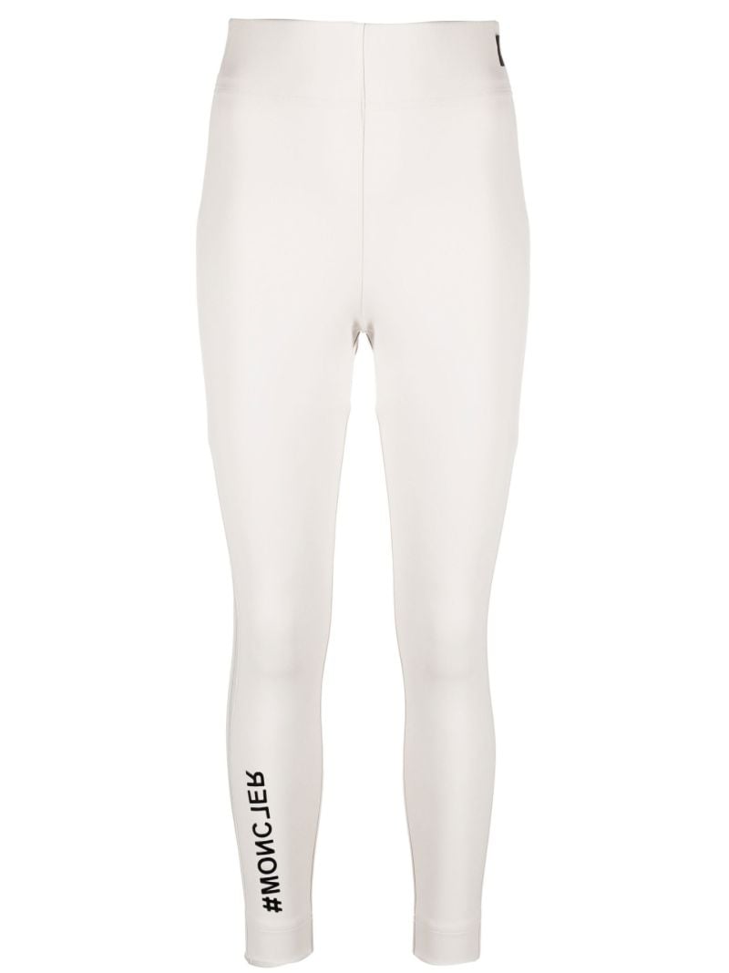 White Logo Ski Leggings