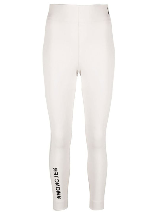 White Logo Ski Leggings