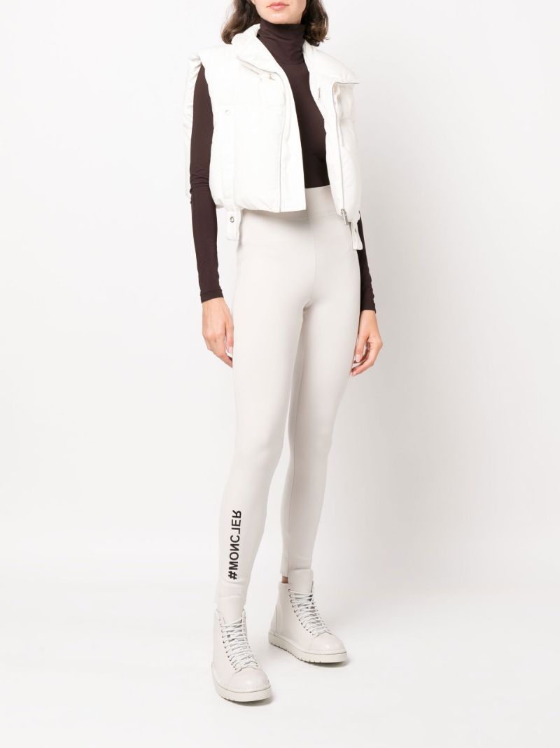 White Logo Ski Leggings