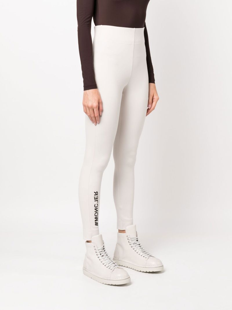 White Logo Ski Leggings