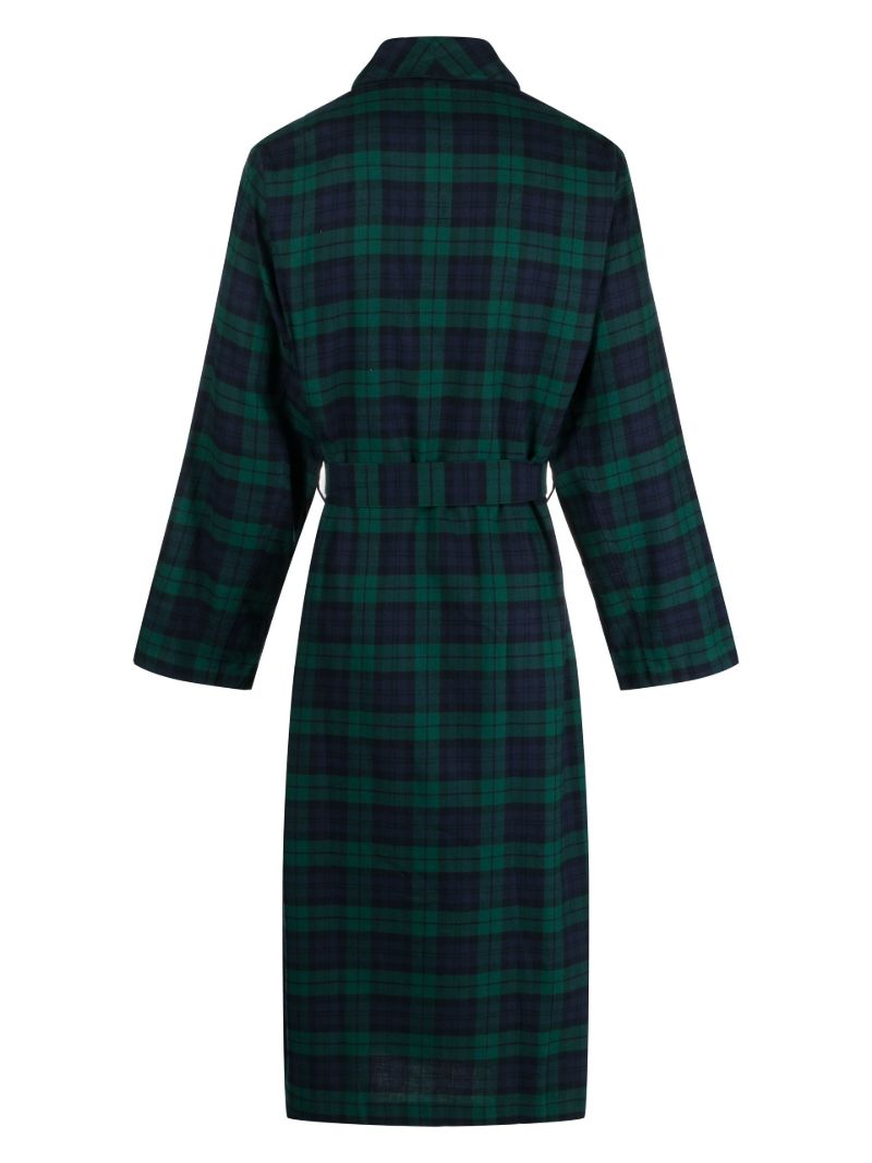 Green Polo Bear Tartan Robe