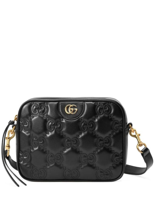 Black MatelassÃ_x0083_Â© Small Leather Shoulder Bag