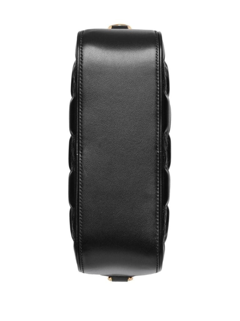 Black MatelassÃ_x0083_Â© Small Leather Shoulder Bag