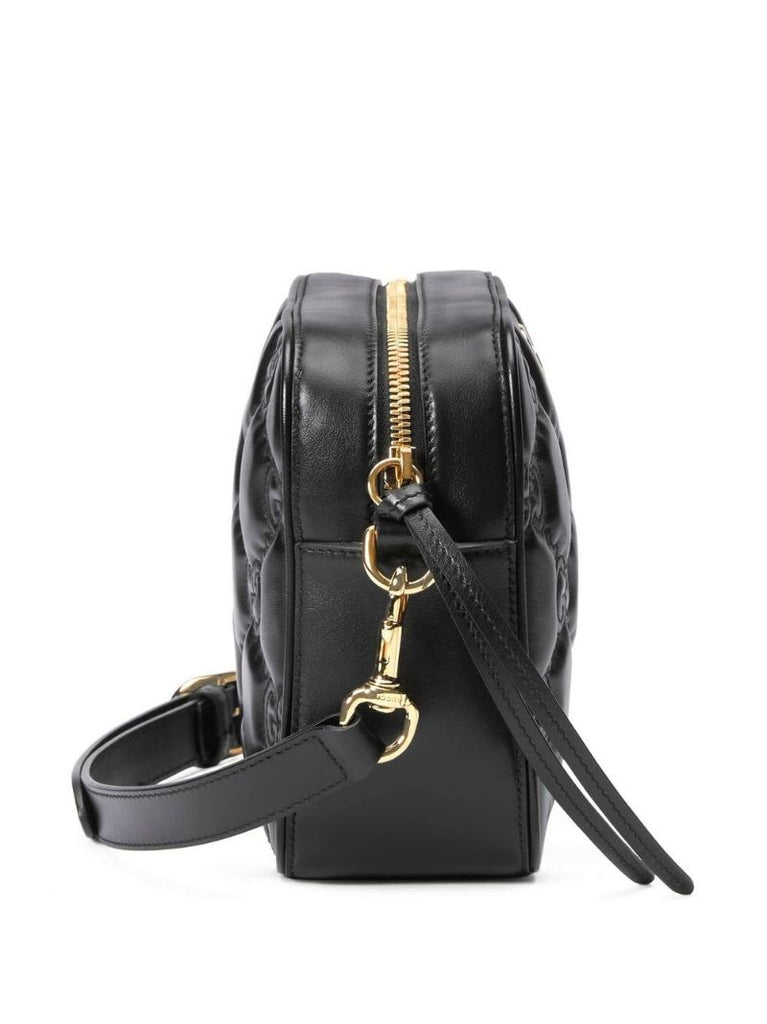 Black MatelassÃ_x0083_Â© Small Leather Shoulder Bag