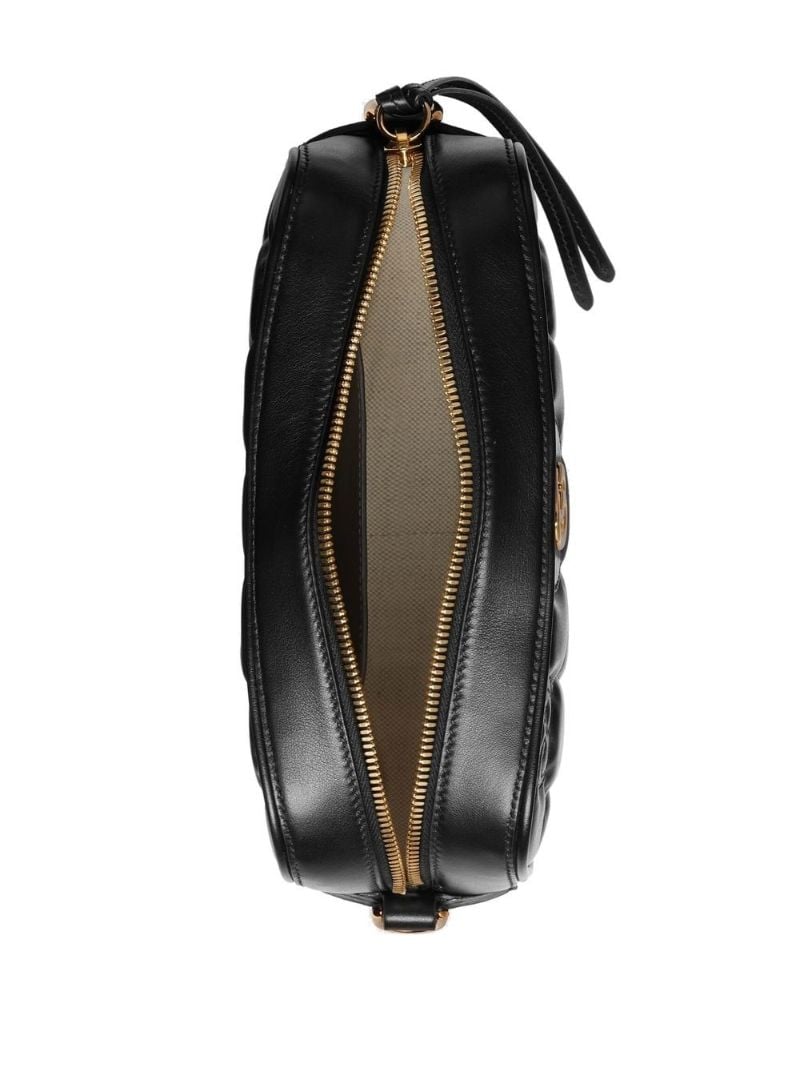 Black MatelassÃ_x0083_Â© Small Leather Shoulder Bag