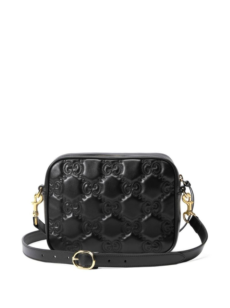 Black MatelassÃ_x0083_Â© Small Leather Shoulder Bag