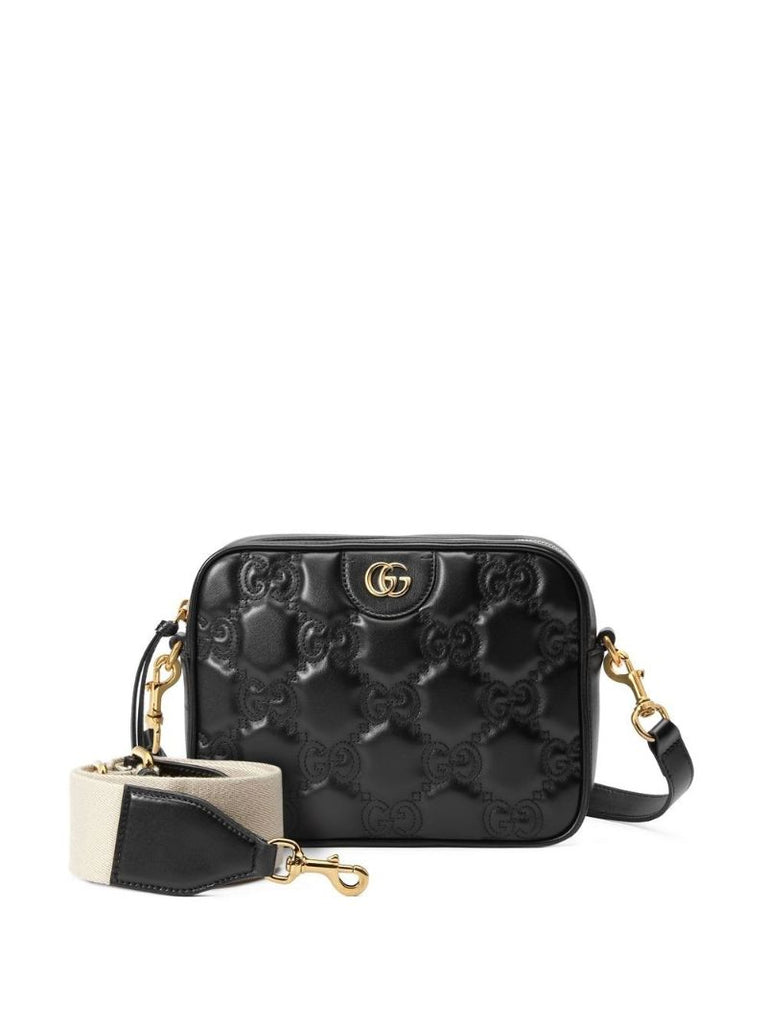 Black MatelassÃ_x0083_Â© Small Leather Shoulder Bag