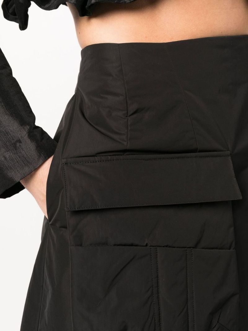 Black Padded Mini Skirt