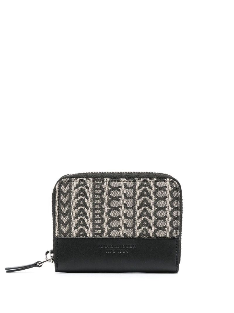 Black and Neutral Monogram Jacquard Wallet