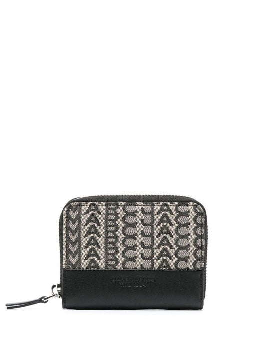 Black and Neutral Monogram Jacquard Wallet