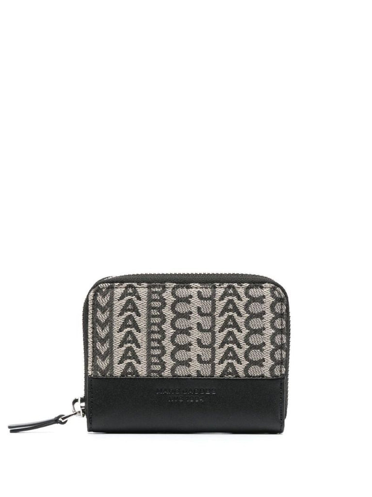 Black and Neutral Monogram Jacquard Wallet