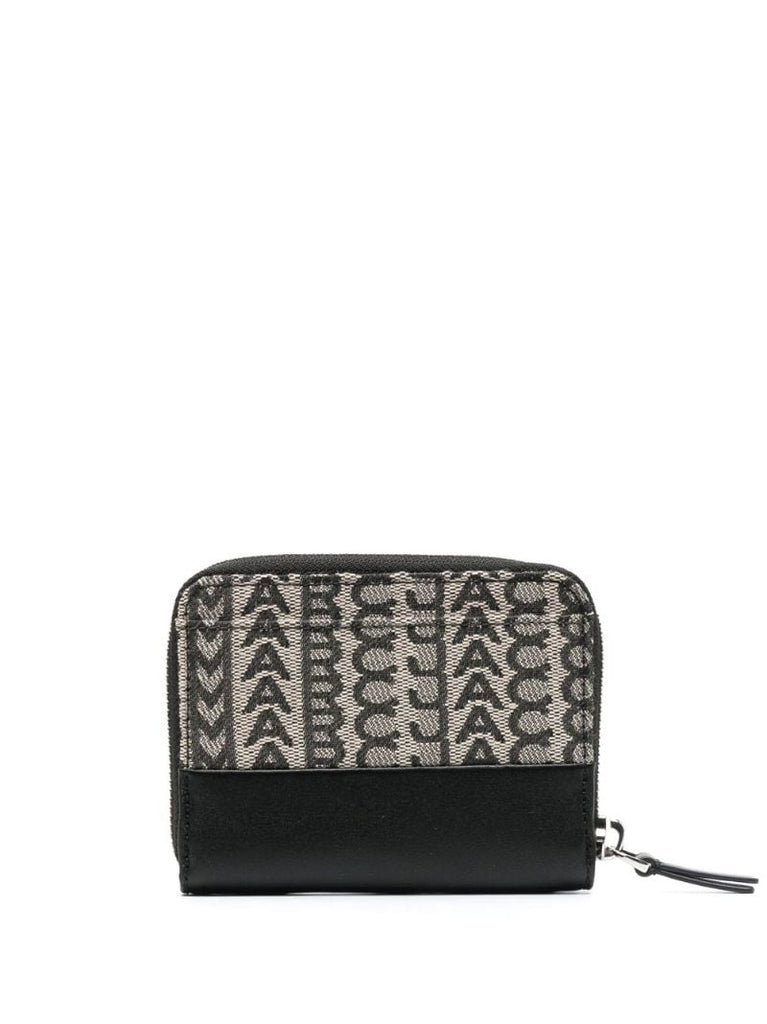 Black and Neutral Monogram Jacquard Wallet