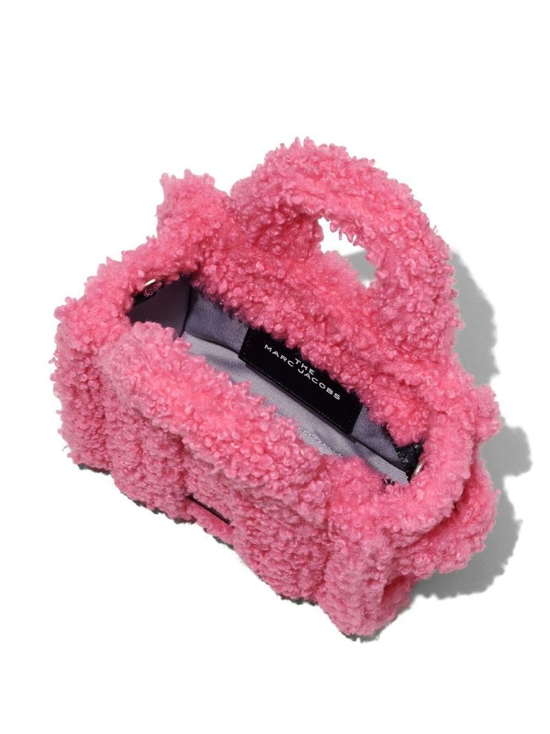 Pink Micro the Teddy Faux-shearling Bag