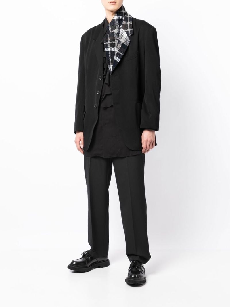 Black Single-breasted Wool Blazer