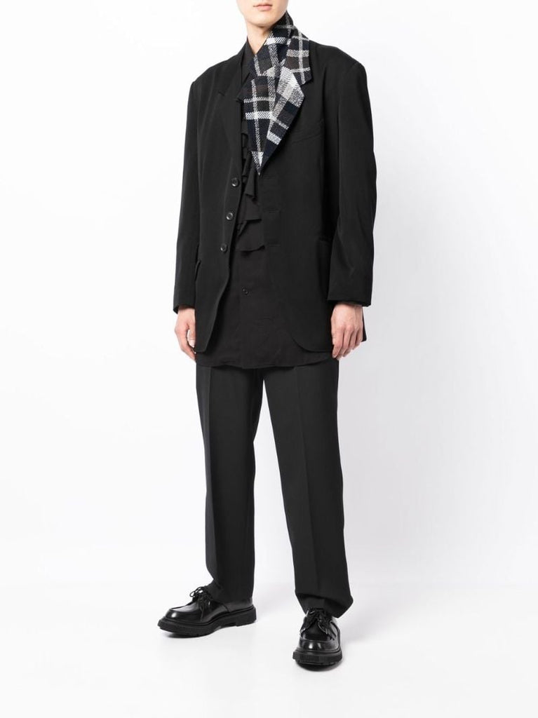 Black Single-breasted Wool Blazer