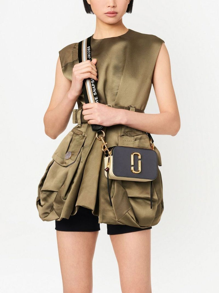 Grey Colourblock Snapshot Cross Body Bag