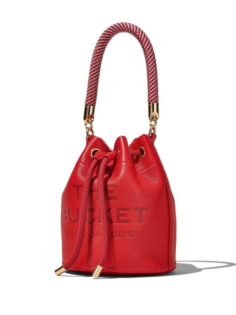 Red the Leather Bucket Bag