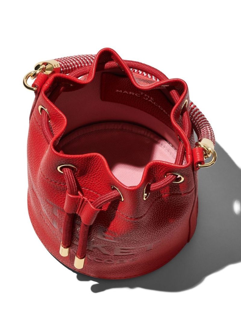 Red the Leather Bucket Bag